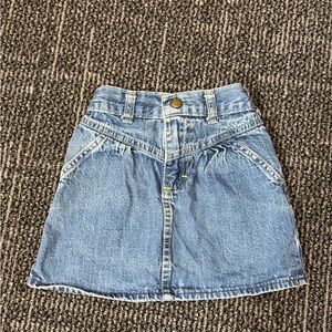 Vintage OshKosh Denim Jean Skirt Girls Size 4 Made in USA 80s 90s Western Rodeo